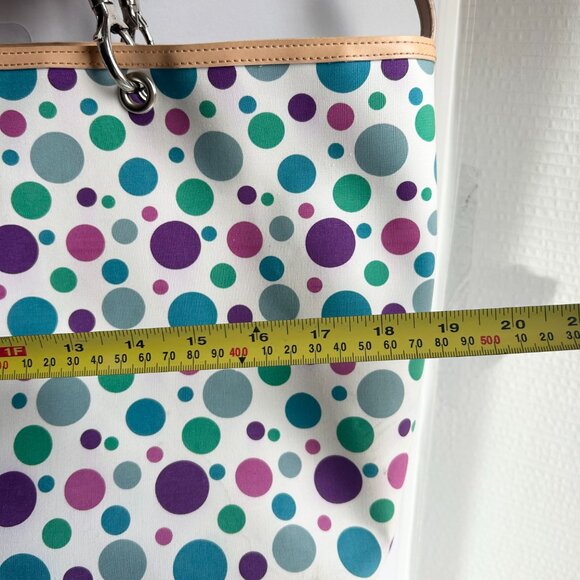 Amanda Smith Polka Dot Large tote/Shoulder Bag, Weekender, Grocery Bag in  purpl - Picture 5 of 12